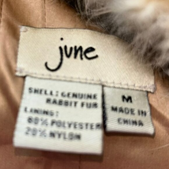 June 100% Rabbit fur spots leopard cheetah cropped jacket shrug M - Picture 2 of 4